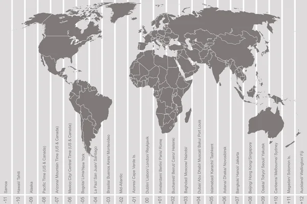 Mappa del mondo — Vettoriale Stock