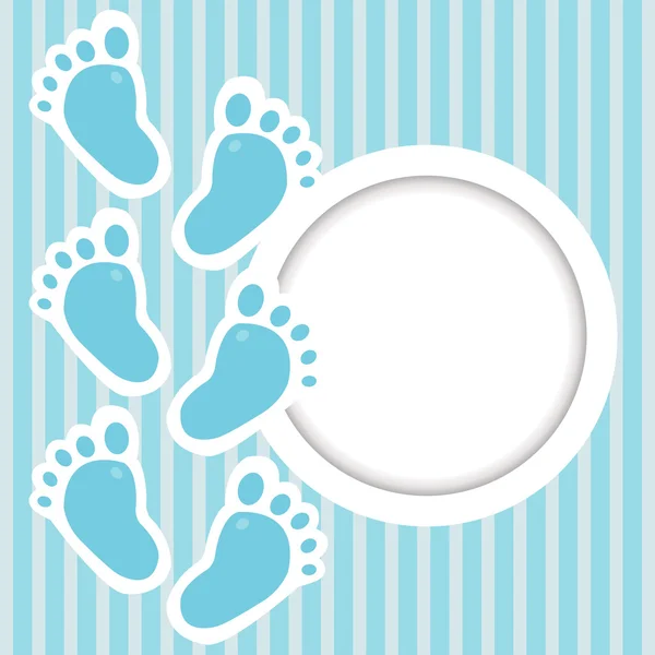 Frame with baby steps — Stock Vector