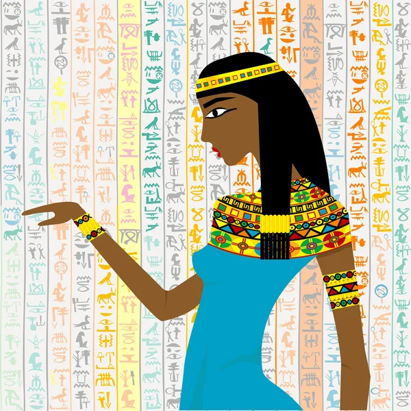 Oude Egyptische vrouw — Stockvector