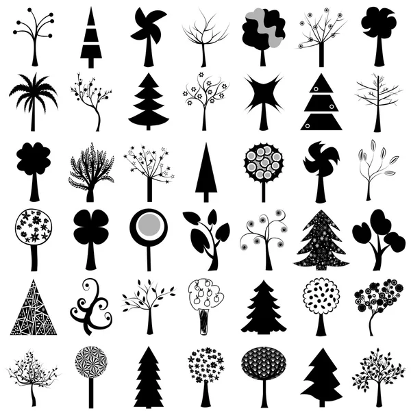 Set of trees — Stock Vector