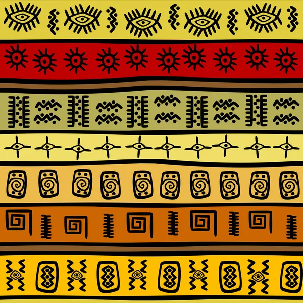 African hand-drawn ethnic pattern — Stock Vector