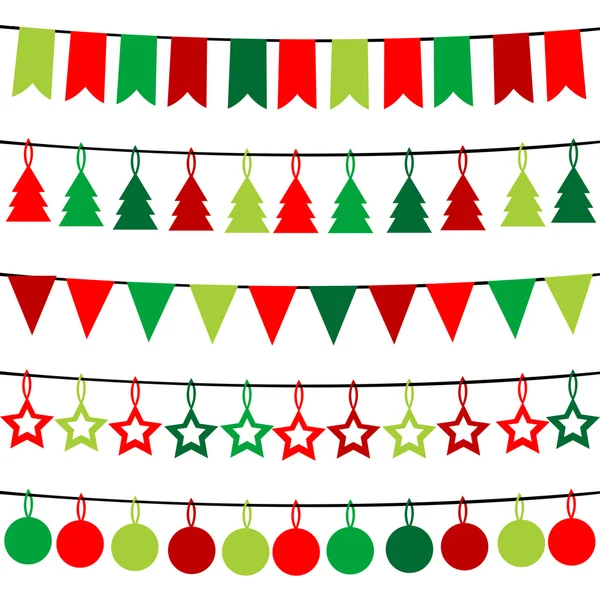 Buntings de Navidad — Vector de stock