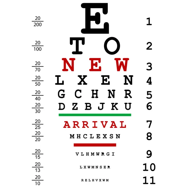 Optical eye test — Stock Vector