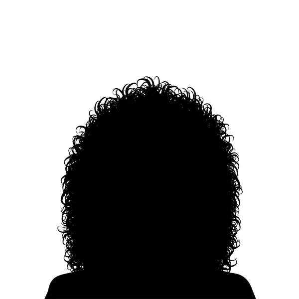 Mujer con el pelo rizado — Vector de stock