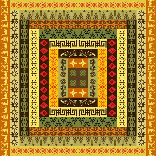 Motif avec des motifs africains — Image vectorielle