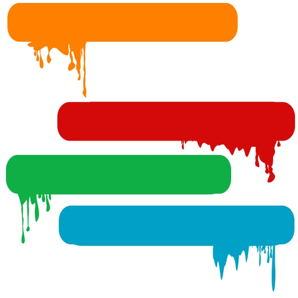 Salpicadura color pintura banners — Vector de stock