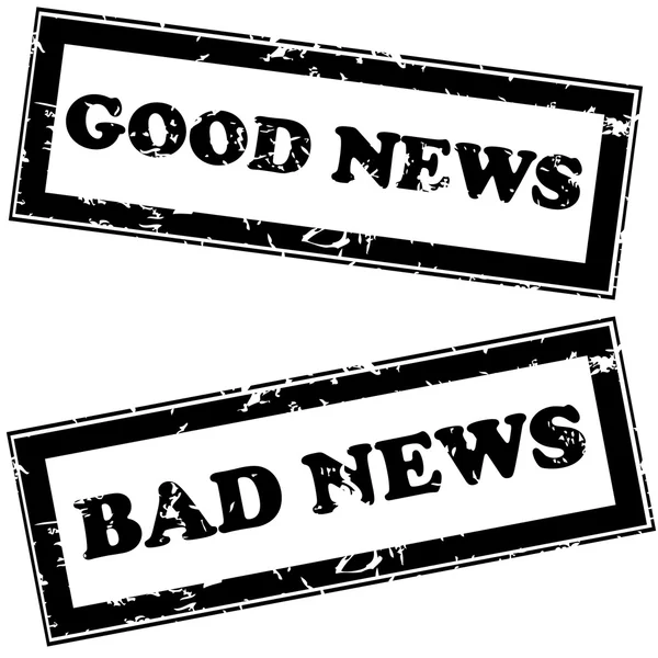 Good news and bad news — Stock Vector