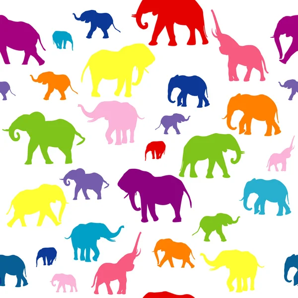 Seamless background with elephants — Stock Vector