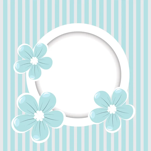 Frame and blue flowers — Stock Vector