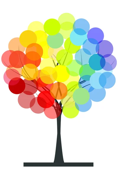 Rainbow tree — Stock Vector