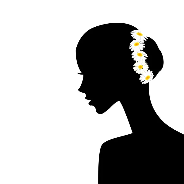 Perfil de mujer — Vector de stock