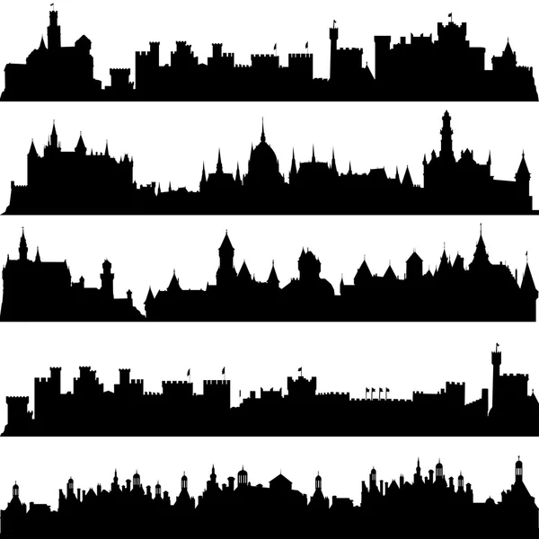 Silhouetten der Großstadt — Stockvektor