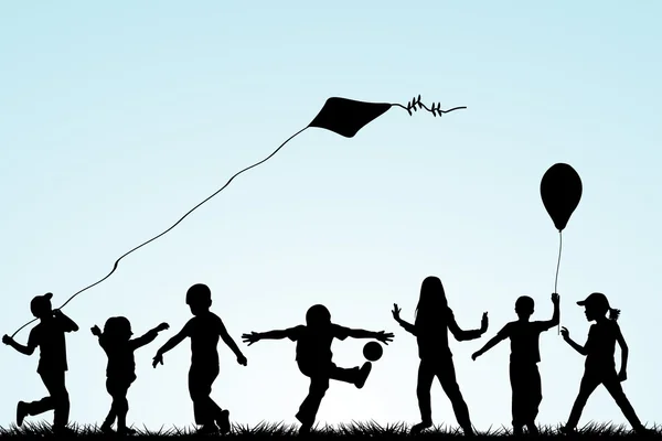 Parkta oynayan çocuklar