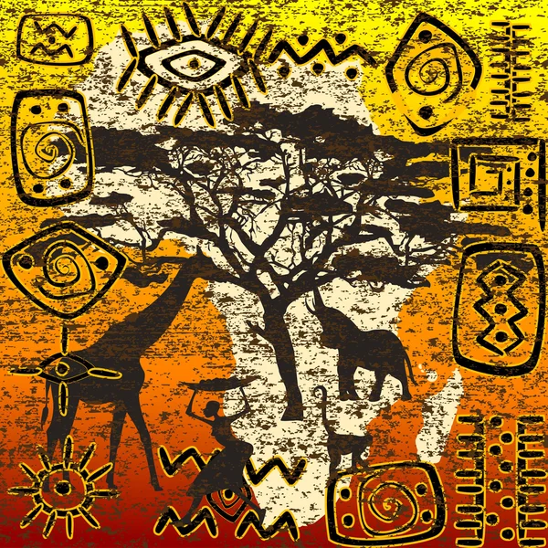 Afrikanische Symbole — Stockvektor