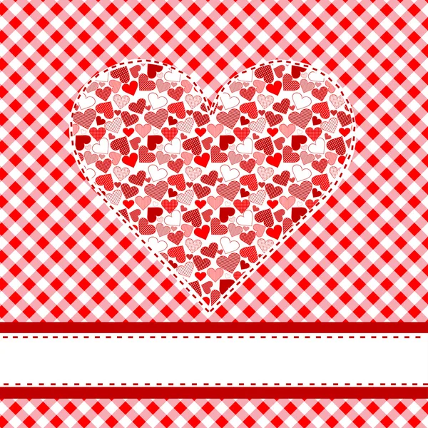 Nappe coeur sur cœur — Image vectorielle