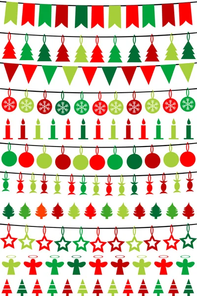 Buntings de Navidad — Vector de stock