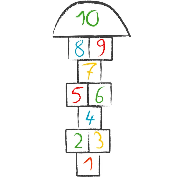 Juego de la rayuela Imágenes Vectoriales, Gráfico Vectorial de Juego de la  rayuela | Depositphotos