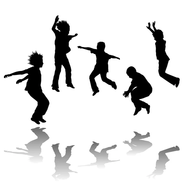 跳跃的儿童 — 图库矢量图片#