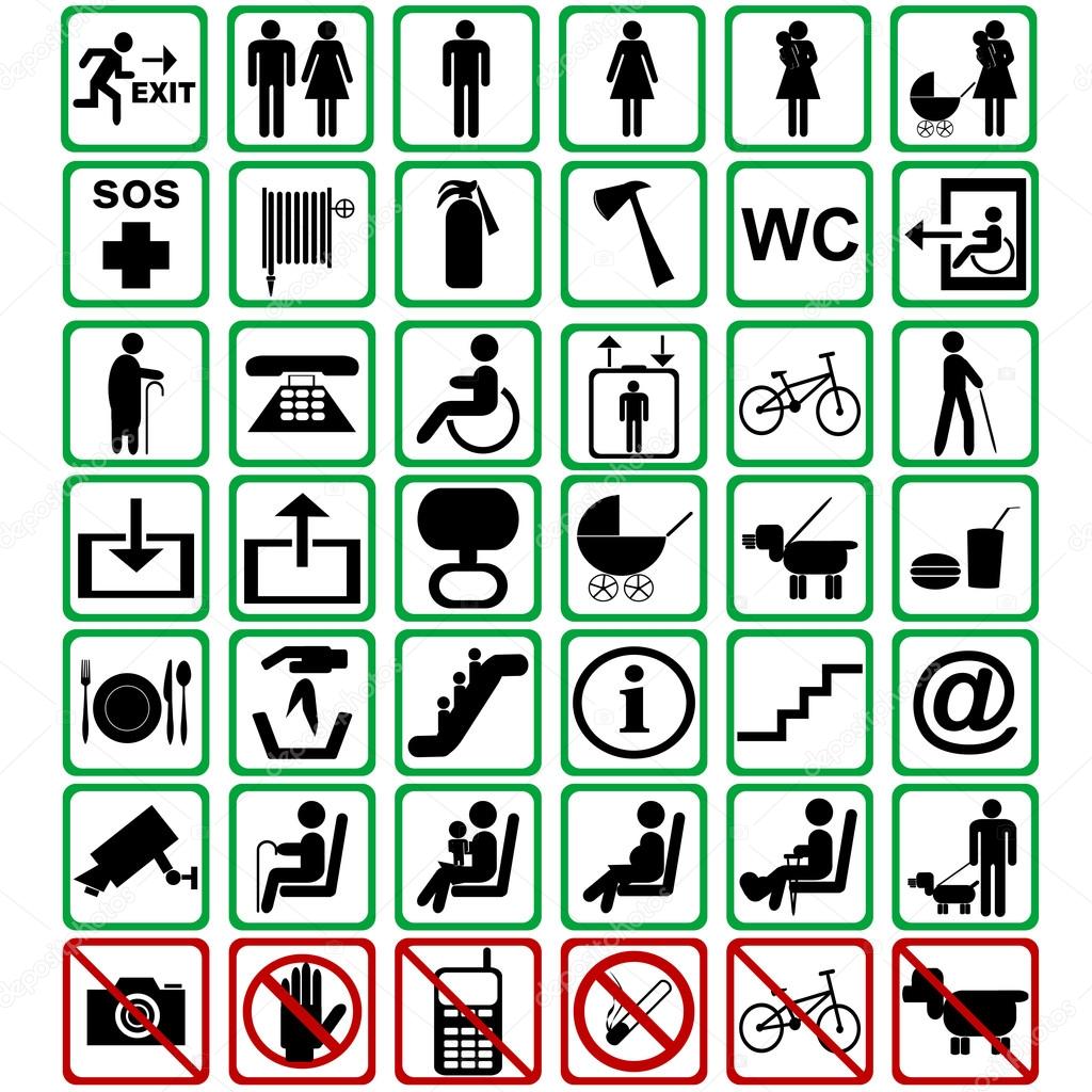 Signs used in transportation means