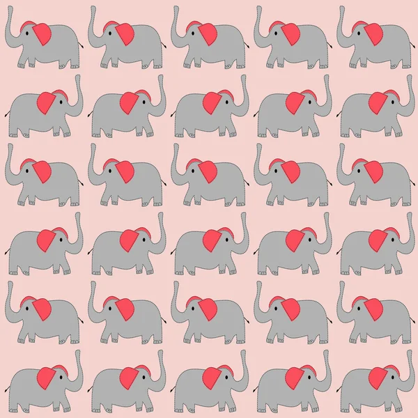 Fondo de elefantes de dibujos animados — Vector de stock