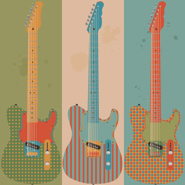 Guitarras eléctricas — Vector de stock