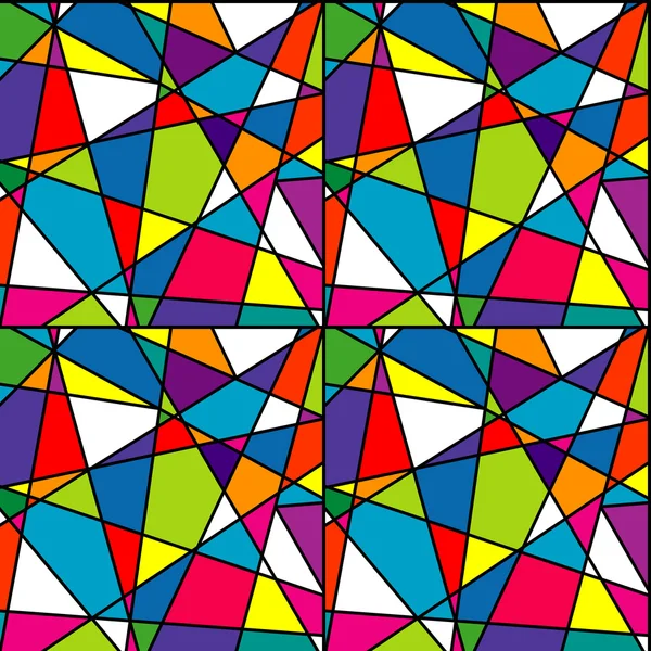 Colorido mosaico, sin costuras con formas geométricas — Vector de stock