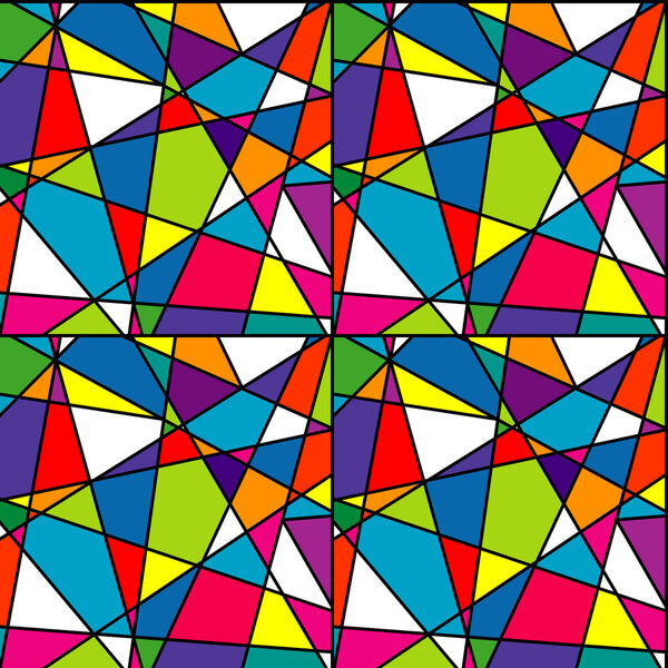 Цветная мозаика, бесшовная с геометрическими формами
