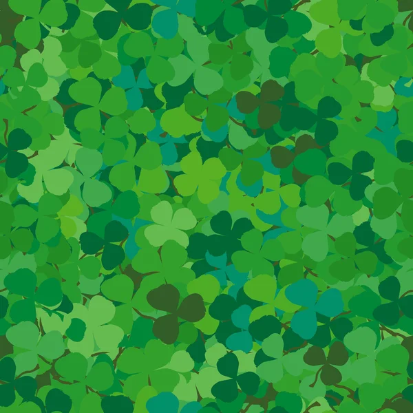 Seamless pattern with clovers — Stock Vector