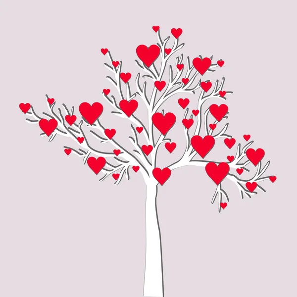Love tree card — Stock Vector