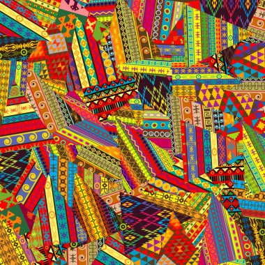 Etnik takılar yamalar ile arka plan