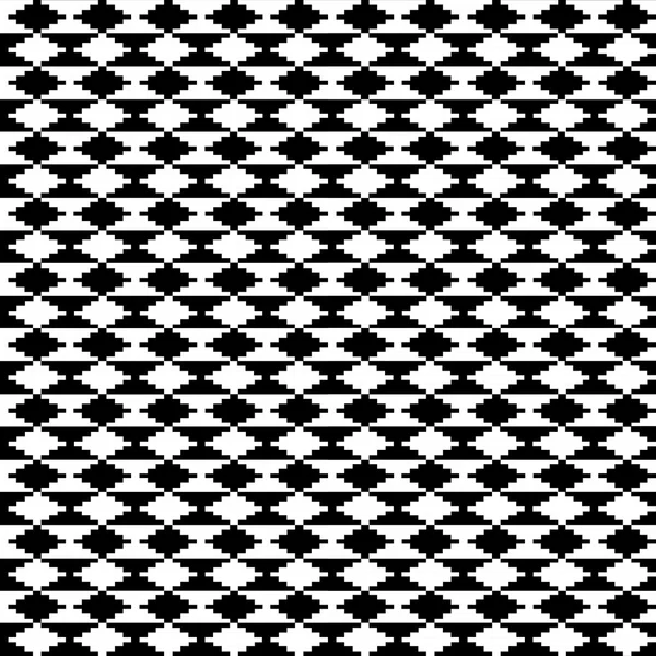 Black and white ethnic motifs carpet — Stock Vector