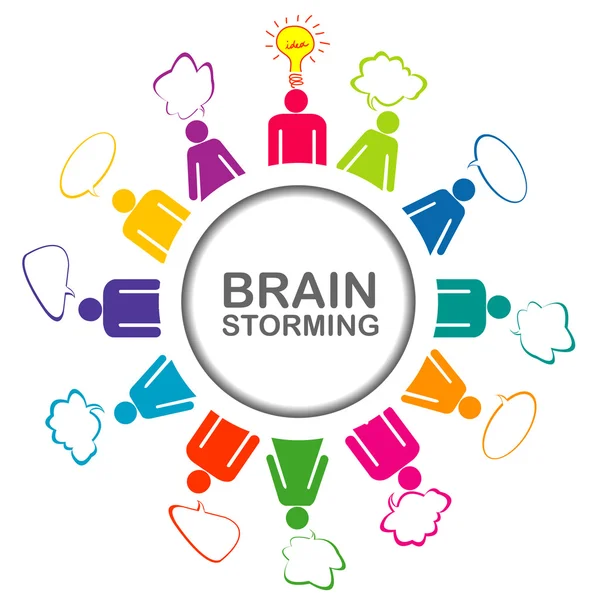 Ekip çalışması tartışmak ve boşanma belgesi ile renkli beyin fırtınası kavramı