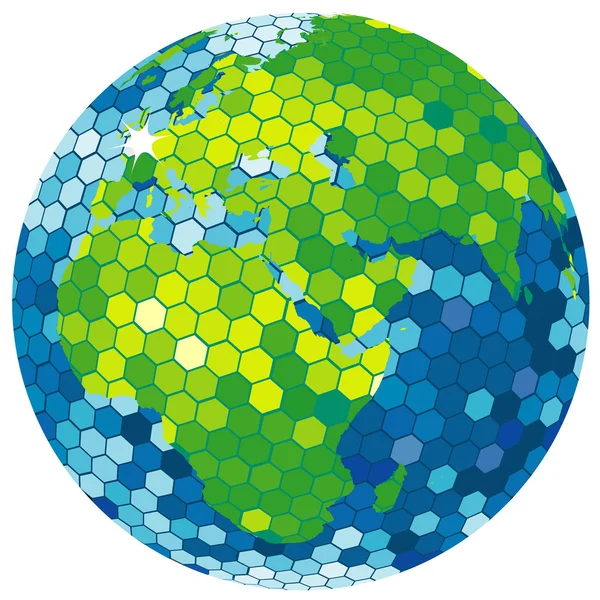 Earth globe discobal — Stockvector