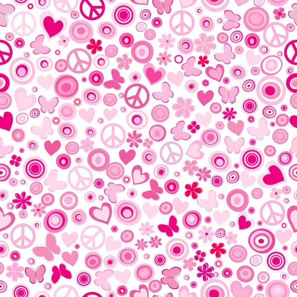 Розовый цветок власти бесшовный фон — стоковый вектор
