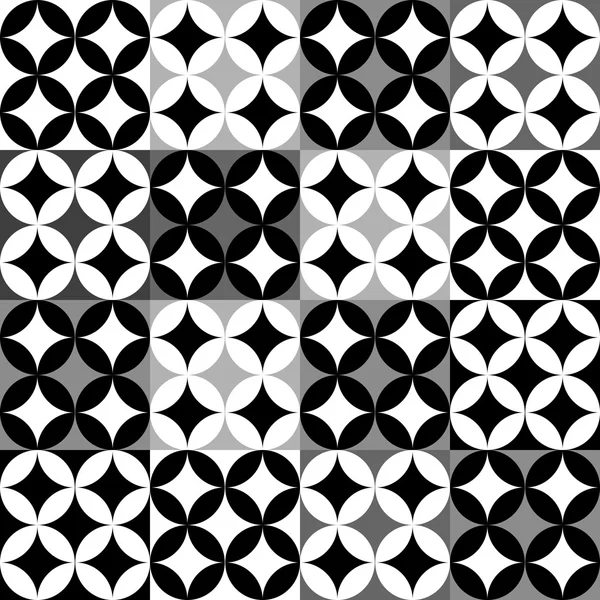 Zwart-wit geometrisch patroon — Stockvector