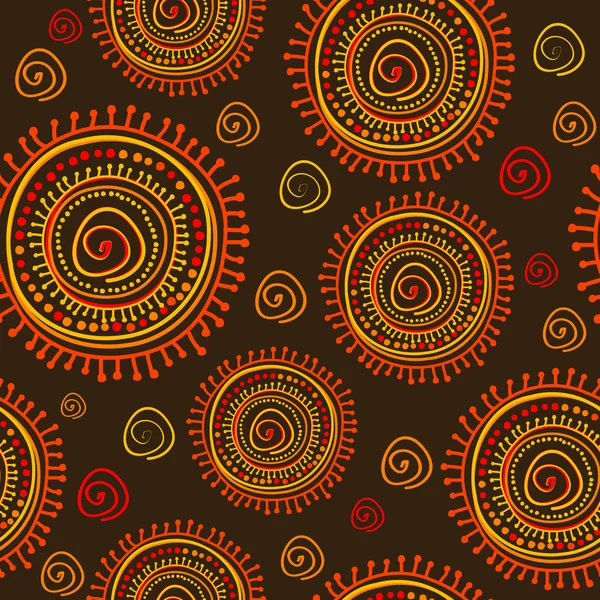 Kabile stilize güneş süsleme seamless modeli