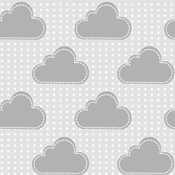 Nubes con nieve — Vector de stock