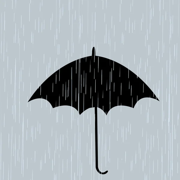 Deštník v dešti — Stockový vektor