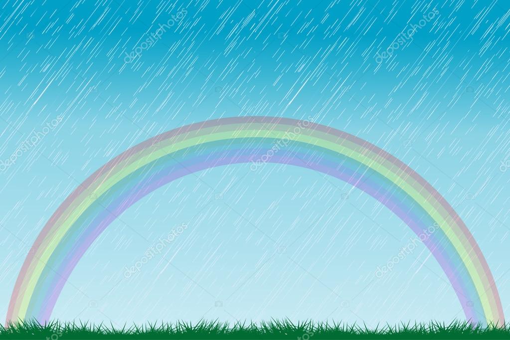 Rain With Rainbow Rain And Rainbow Stock Vector C Hibrida13 Rain With Rainbow Rain And Rainbow Stock Vector C Hibrida13