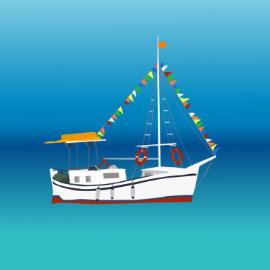 bir deniz tekne