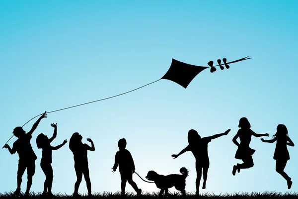 Parkta oynayan çocuklar