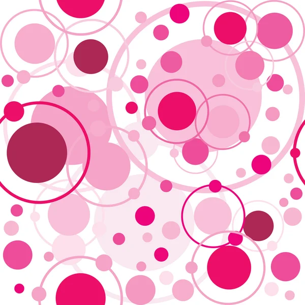 Pink circles and dots pattern , abstract background — Stock Vector