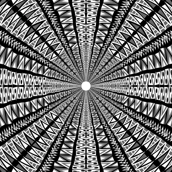 Abstracte sunburst met geometrische vormen — Stockvector