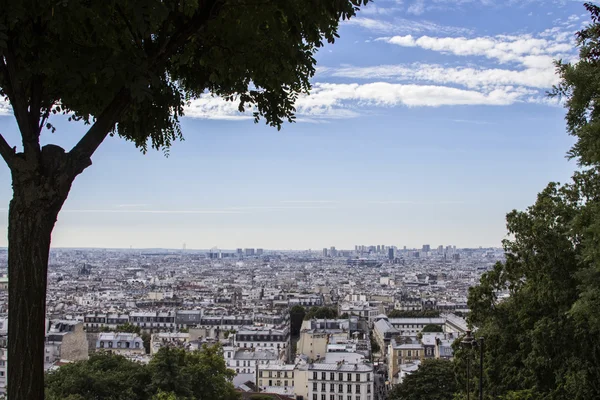 Панорама міста Париж з Сакре-Кер. Парижі. Франція Стокова Картинка