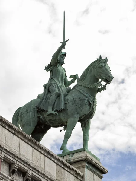 Equestrian Statue of Saint Joan of Arc. Sacre-Coeur. Royalty Free Stock Photos