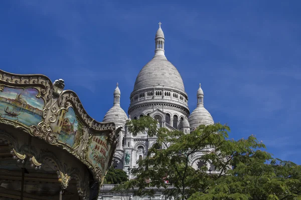 Bazilika Sacré Coeur. V Paříži. Francie. Stock Obrázky