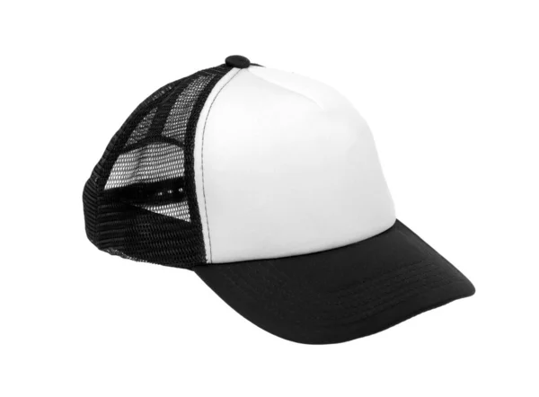 Black White Sports Cap White Background Isolated — Stock Photo, Image