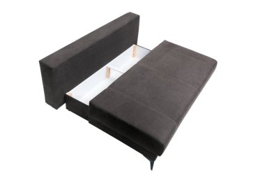 Beyaz arka planda koyu kahverengi kanepe.