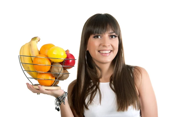 Sexy girl with fruits — Stock Photo, Image
