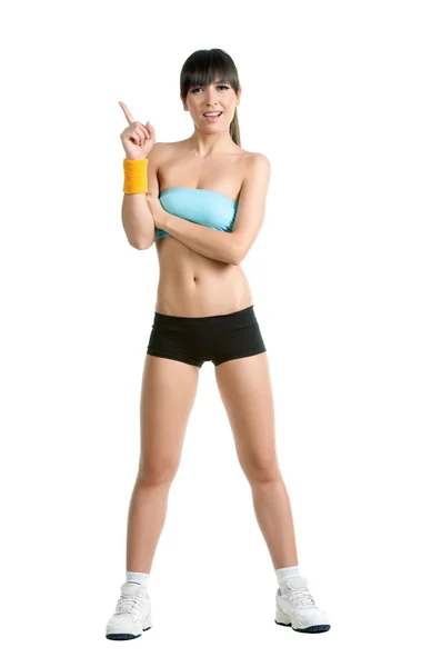 Fitness flicka i sportkläder — Stockfoto